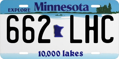 MN license plate 662LHC