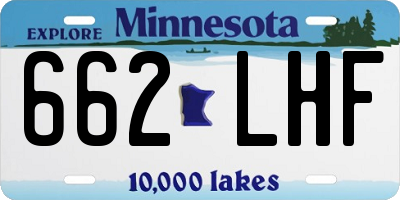 MN license plate 662LHF