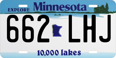 MN license plate 662LHJ