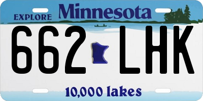 MN license plate 662LHK