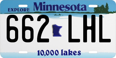 MN license plate 662LHL