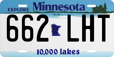 MN license plate 662LHT