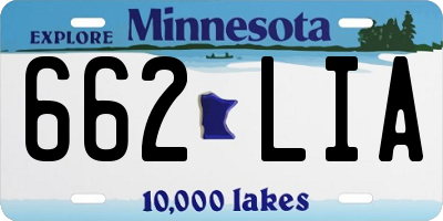 MN license plate 662LIA