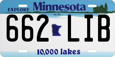 MN license plate 662LIB