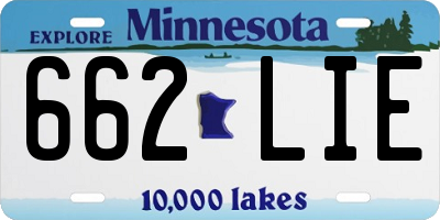 MN license plate 662LIE