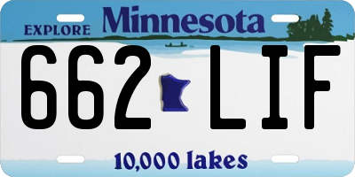 MN license plate 662LIF
