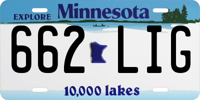 MN license plate 662LIG