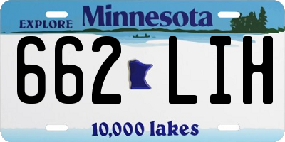 MN license plate 662LIH