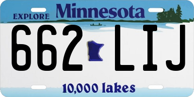 MN license plate 662LIJ
