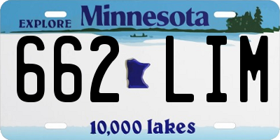 MN license plate 662LIM