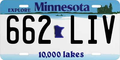 MN license plate 662LIV