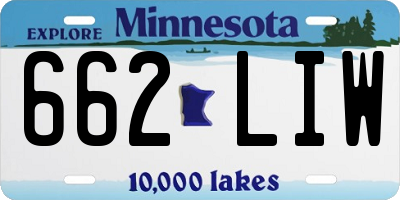 MN license plate 662LIW