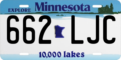 MN license plate 662LJC