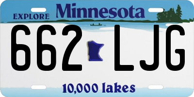 MN license plate 662LJG