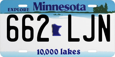MN license plate 662LJN