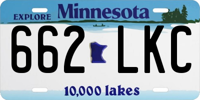 MN license plate 662LKC