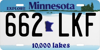 MN license plate 662LKF