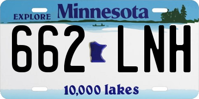 MN license plate 662LNH