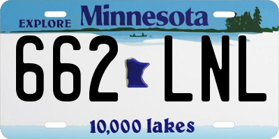 MN license plate 662LNL
