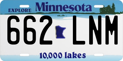 MN license plate 662LNM