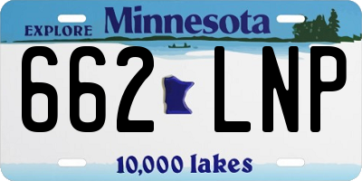 MN license plate 662LNP