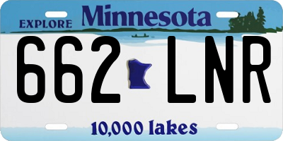 MN license plate 662LNR