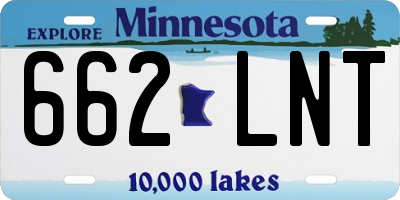 MN license plate 662LNT