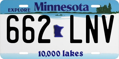 MN license plate 662LNV