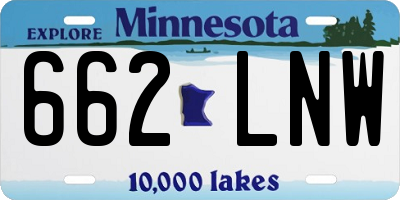 MN license plate 662LNW