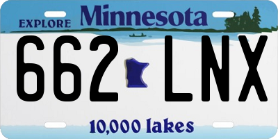 MN license plate 662LNX