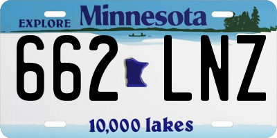 MN license plate 662LNZ