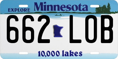 MN license plate 662LOB