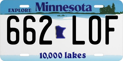 MN license plate 662LOF