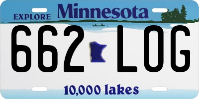 MN license plate 662LOG