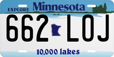 MN license plate 662LOJ