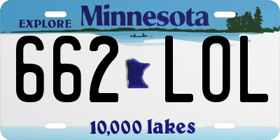 MN license plate 662LOL