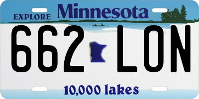 MN license plate 662LON
