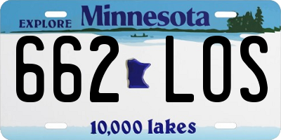 MN license plate 662LOS