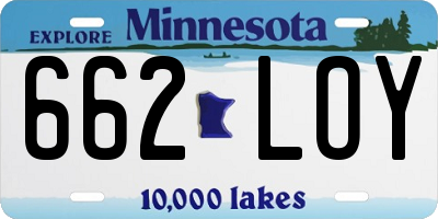 MN license plate 662LOY