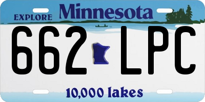 MN license plate 662LPC