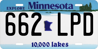 MN license plate 662LPD
