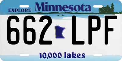 MN license plate 662LPF