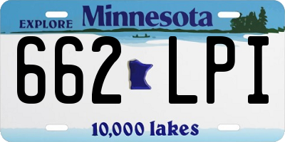 MN license plate 662LPI