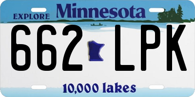 MN license plate 662LPK