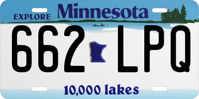 MN license plate 662LPQ