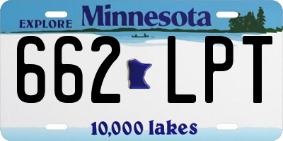 MN license plate 662LPT