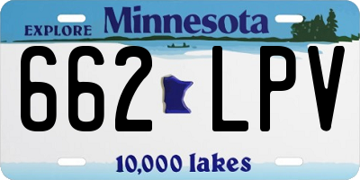MN license plate 662LPV