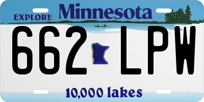 MN license plate 662LPW