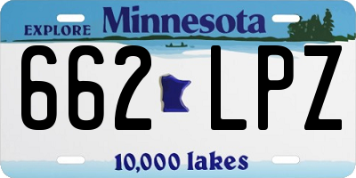 MN license plate 662LPZ