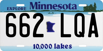 MN license plate 662LQA